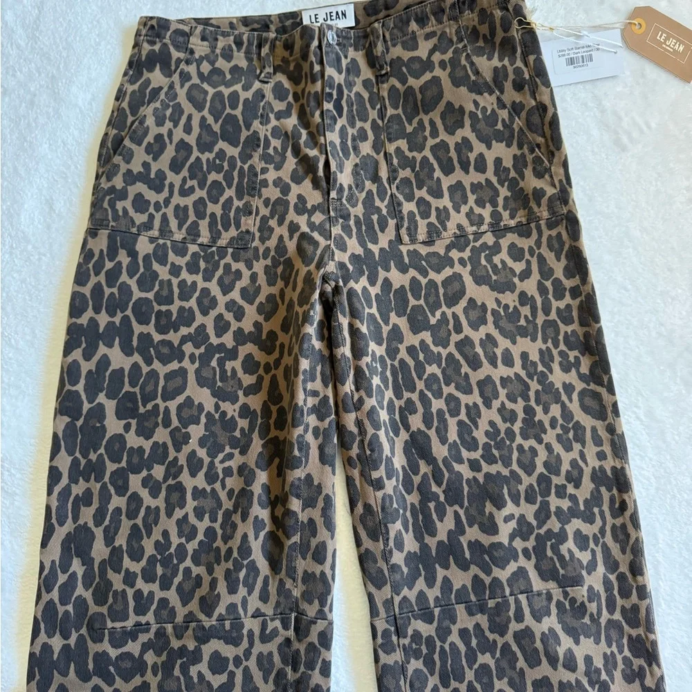 Brown Leopard Print Women’s Pants - Picture 2 of 4
